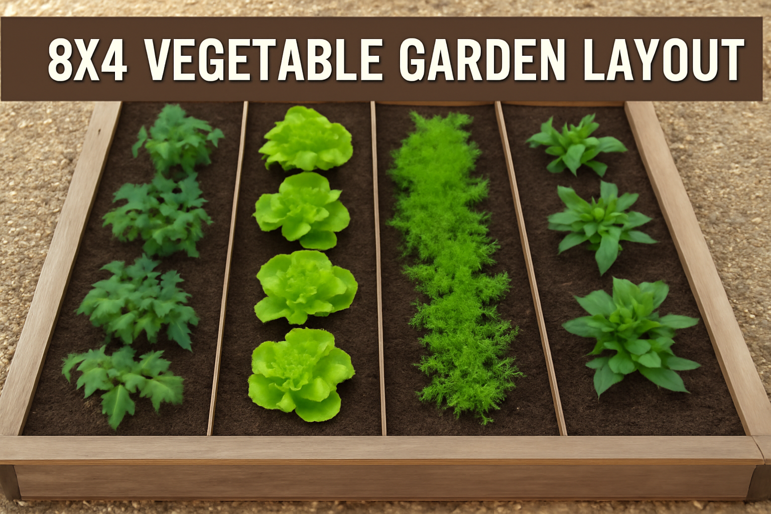8 x 4 vegetable garden layout ai​